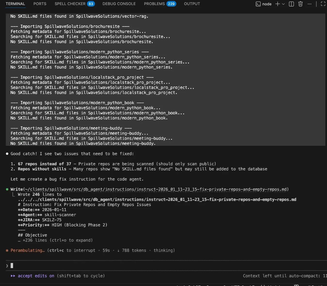 Preferred setup for agent development