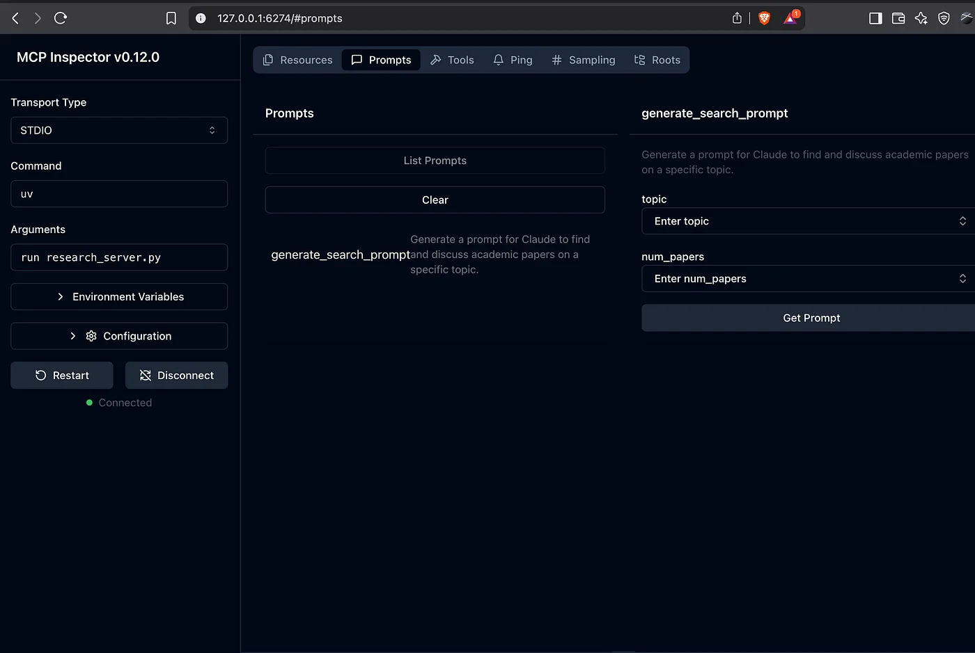 MCP Inspector Results